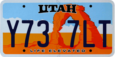 UT license plate Y737LT