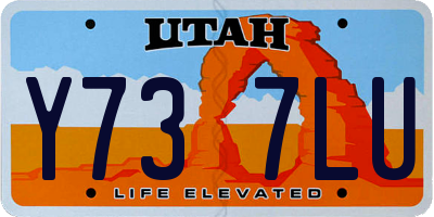 UT license plate Y737LU