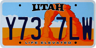 UT license plate Y737LW