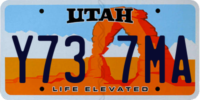 UT license plate Y737MA