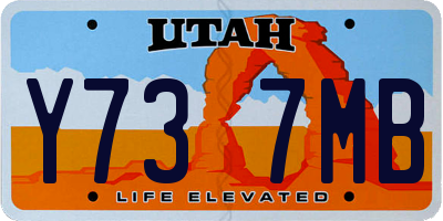 UT license plate Y737MB