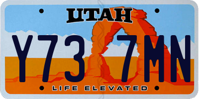 UT license plate Y737MN