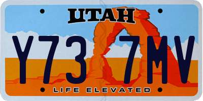 UT license plate Y737MV