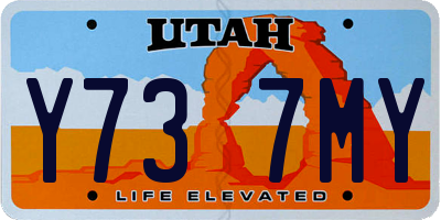 UT license plate Y737MY