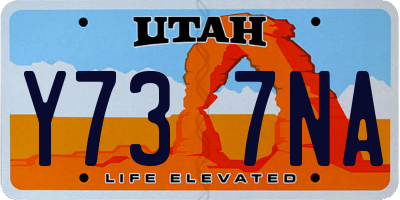 UT license plate Y737NA