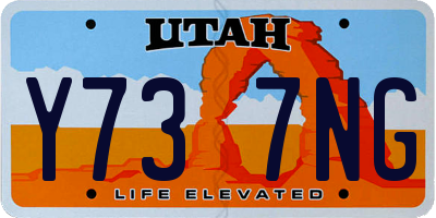 UT license plate Y737NG