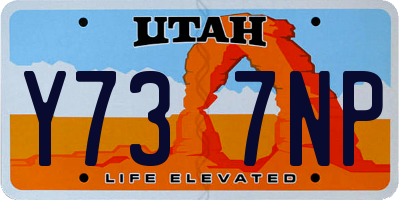 UT license plate Y737NP