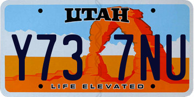 UT license plate Y737NU