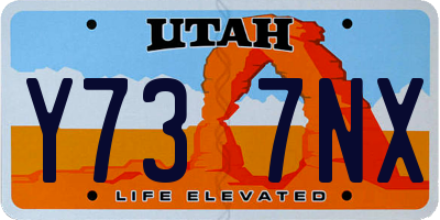 UT license plate Y737NX