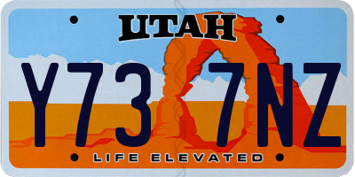 UT license plate Y737NZ