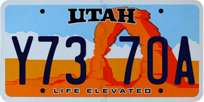 UT license plate Y737OA