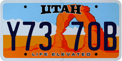 UT license plate Y737OB