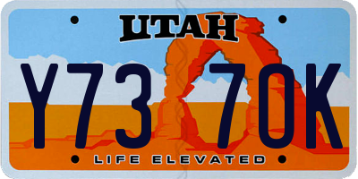 UT license plate Y737OK
