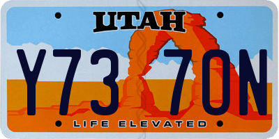 UT license plate Y737ON