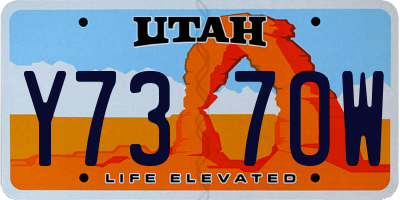 UT license plate Y737OW