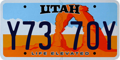 UT license plate Y737OY