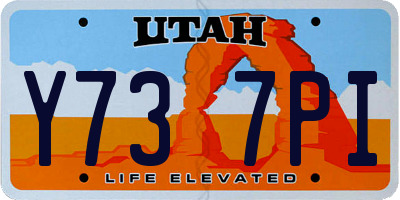 UT license plate Y737PI