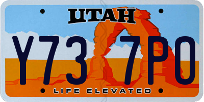 UT license plate Y737PO