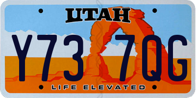 UT license plate Y737QG