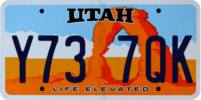 UT license plate Y737QK