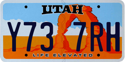 UT license plate Y737RH