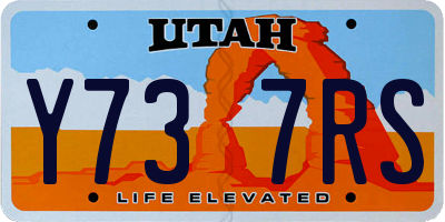 UT license plate Y737RS