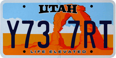 UT license plate Y737RT