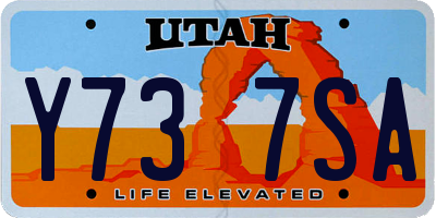 UT license plate Y737SA
