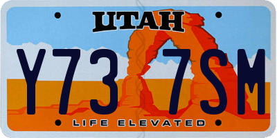 UT license plate Y737SM