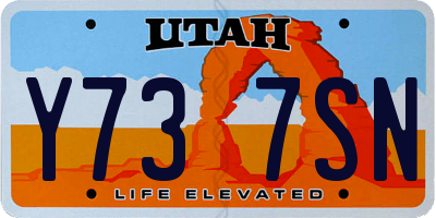 UT license plate Y737SN