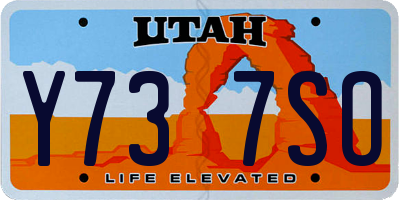 UT license plate Y737SO