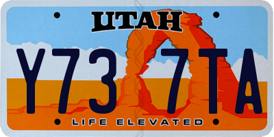 UT license plate Y737TA