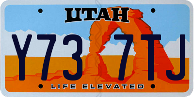 UT license plate Y737TJ