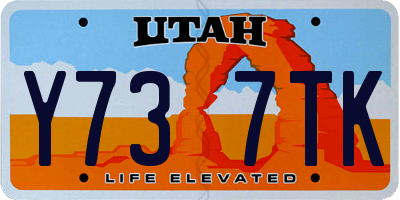 UT license plate Y737TK