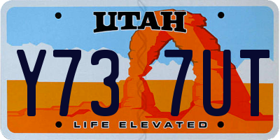 UT license plate Y737UT