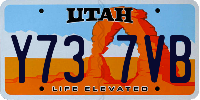UT license plate Y737VB