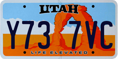 UT license plate Y737VC
