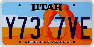UT license plate Y737VE