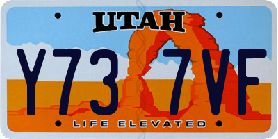 UT license plate Y737VF