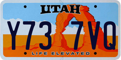 UT license plate Y737VQ