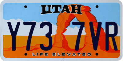 UT license plate Y737VR