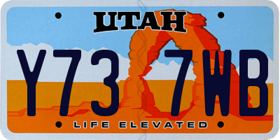 UT license plate Y737WB