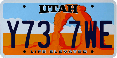 UT license plate Y737WE