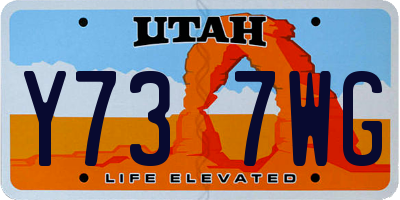 UT license plate Y737WG