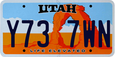 UT license plate Y737WN