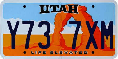 UT license plate Y737XM
