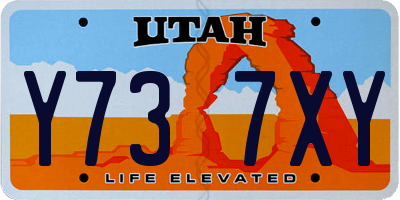 UT license plate Y737XY