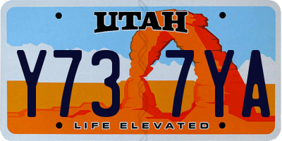 UT license plate Y737YA