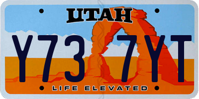 UT license plate Y737YT