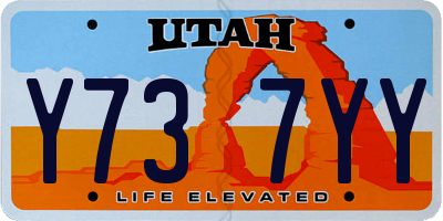 UT license plate Y737YY